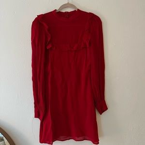 Red reformation mini dress